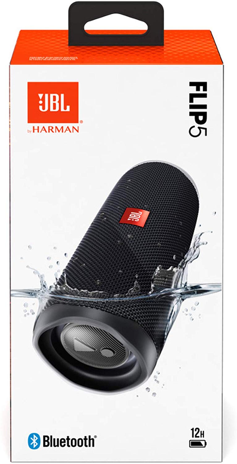 JBL Flip 5 Waterproof Bluetooth Speaker Black