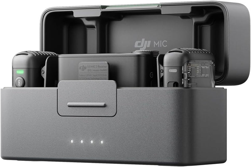 DJI Mic 2 (2 TX + 1 RX + Charging Case), All-in-one Wireless Microphone