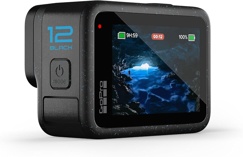 GoPro HERO1 2 Black - Waterproof Action Camera with 5.3K60 Ultra HD Video, 27MP Photos, HDR, 1/1.9" Image Sensor, Live Streaming, Webcam, Stabilization