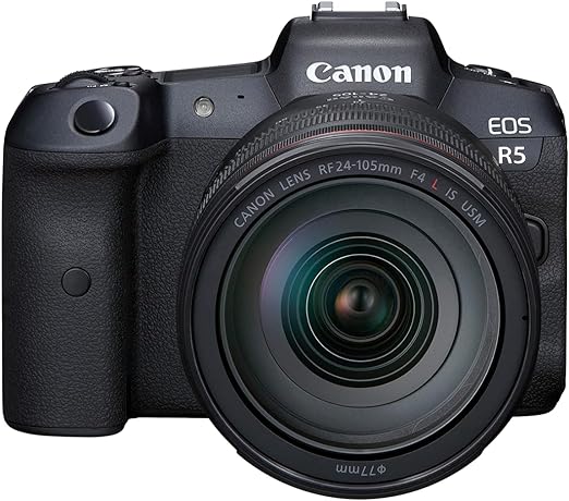 Canon Eos R5 With Rf 24-105mm F/4L Mirrorless Camera Lens Kit