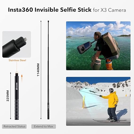 insta360 X3 - Waterproof 360 Action Camera