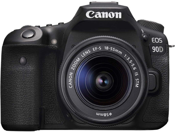 Canon 90D Digital SLR Camera with 18-55 IS STM Lens - Black