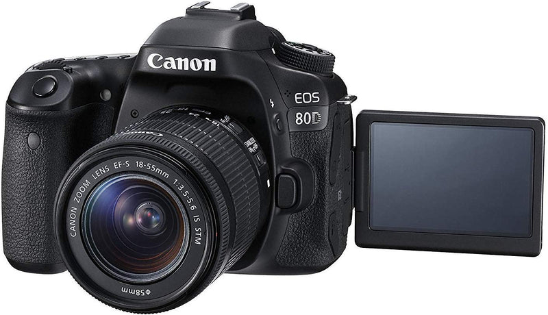 Canon EOS 80D Lens Kit - 24.2 MP, SLR Camera, 18 - 55mm IS STM, Black