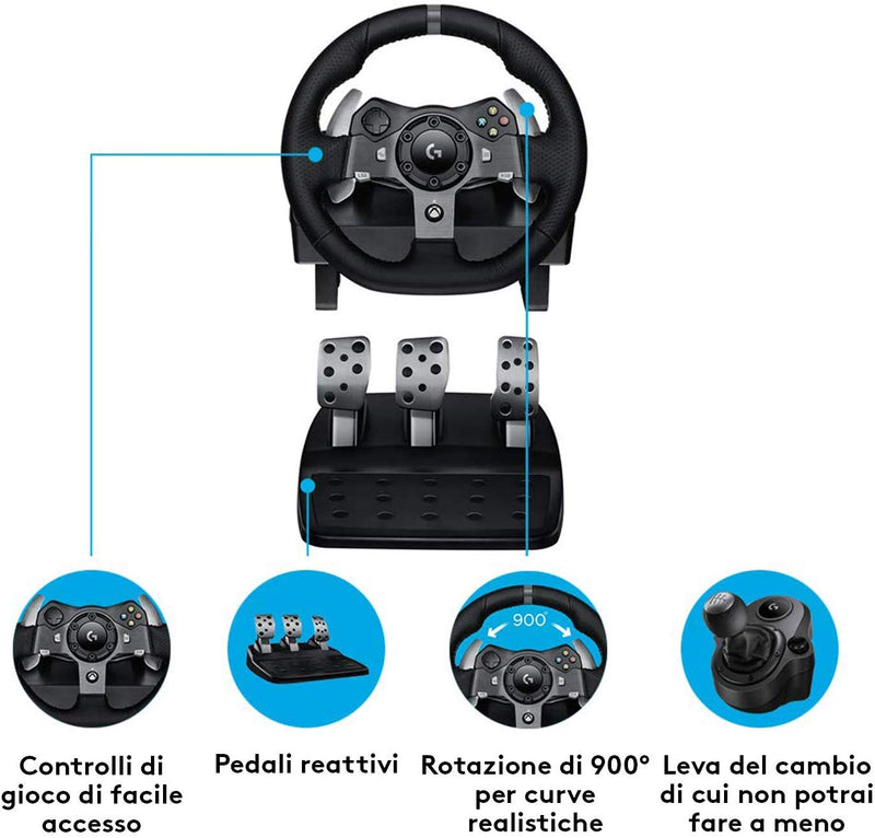 Logitech G920 Racing wheel and pedals Xbox - Matthews Auctioneers