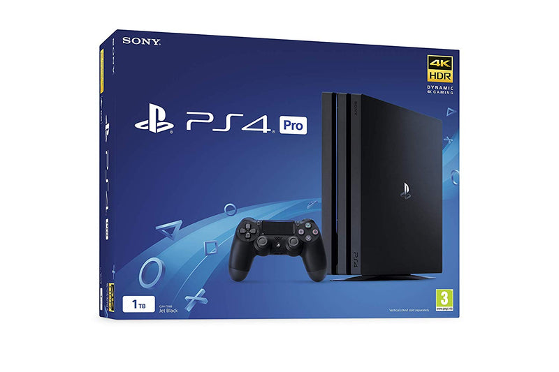 Playstation 4 Pro 1TB Console Dual Shock4 Wireless Controller - Black